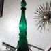 60s Vintage Green Art Glass Decanter blenko viking era 60s liquor decanter mid century modern