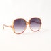 vintage sunglasses purple lenses sun glasses oversized fashion brown tan faded accessories accessory womens ladies retro modern large round
