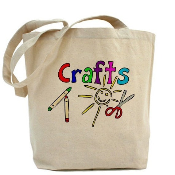 Children's Tote - Crafts - Cotton Canvas Tote Bag - Gift Bags