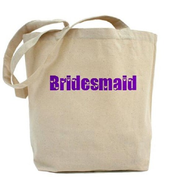 Wedding Tote Bag - Bridesmaid - Cotton Canvas Tote Bag - Gift Bags ...