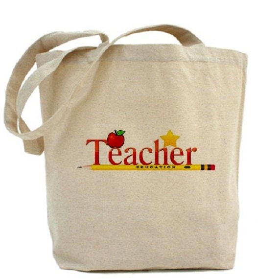 Teacher Tote - Cotton Canvas Tote Bag - Gift Bag