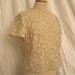 Vintage 1950's Ecru Lace Blouse with Cutout Neckline