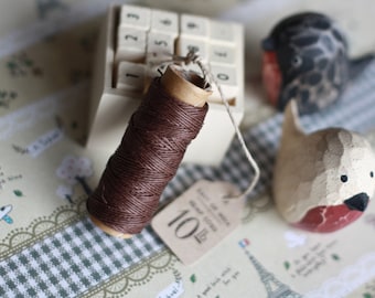 small chocolate BROWN Hemp Cord Spool - 18m