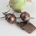 Paris Bohemian Chic Earrings - Copper Sterling Silver - Autumn Handmade