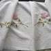 Delightful French sheet border embroidered with roses. Lovely blind, pelmet, project