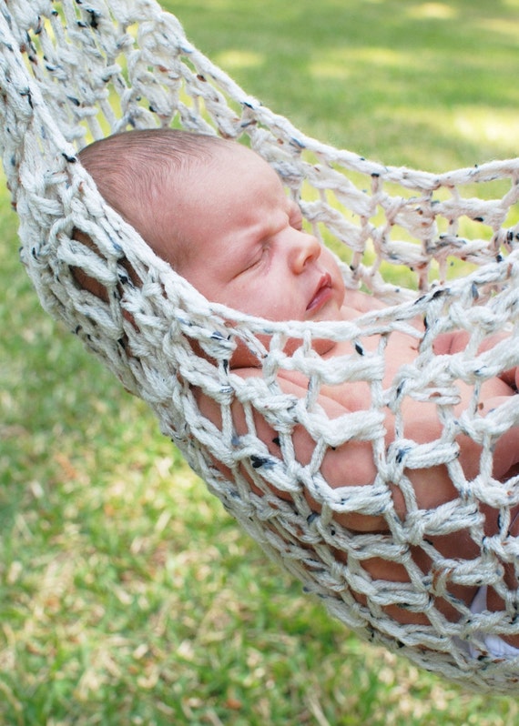 Crocheted Newborn Hammock Photo Prop - MADE TO ORDER