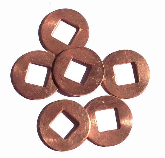 3/4 inch Copper Donut Washer 20mm Cutout for Enameling