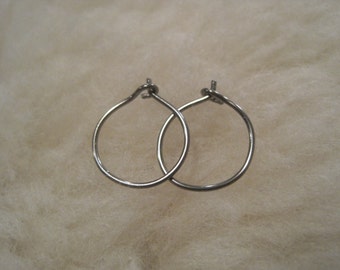 Relief Hoops - 20 gauge Niobium or Titanium Hoop Earrings - Nickel Free Hypoallergenic Earrings for Sensitive Ears