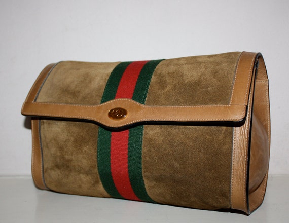 gucci suede clutch bag