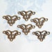 Antiqued brass tiny open work connector, lot of (6) GW150