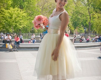Ivory tulle skirt for women. Adult tutu Ballerina skirt Bride Classic retro wedding. Tutus Chic