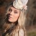 Cream and blush pink cameo mini top hat - women, teens, girls. Shabby chic Marie Antoinette style. Weddings, romantic, photo prop.