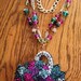 Sale now 20 & Free Shipping Bling around the Rosie Basket full of Posies Necklace Reclaimed UpCycled Repurposed Assemblage OOAK