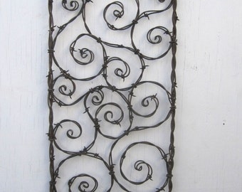 Random Barbed Wire Spirals Trellis Made to Order