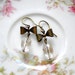 Ivory Dangle Earrings Champagne Glass Earrings Dangle Bow Earrings Vintage Dangle Earrings Ivory Bridesmaid Earrings Ivory Wedding Jewelry