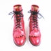Size 5 Vintage Red Leather Combat Lacer Boots by Justin 35