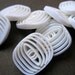 RESERVED for Leana Vintage White buttons Set of 8 pierced lattice Large LAST SET