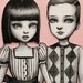 LAST One Little Miss and Young Master- paper doll pair- by Mab Graves