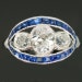 Art Deco ring, sapphire diamond ring, Art Deco engagement ring, vintage Art Deco jewelry 1930s
