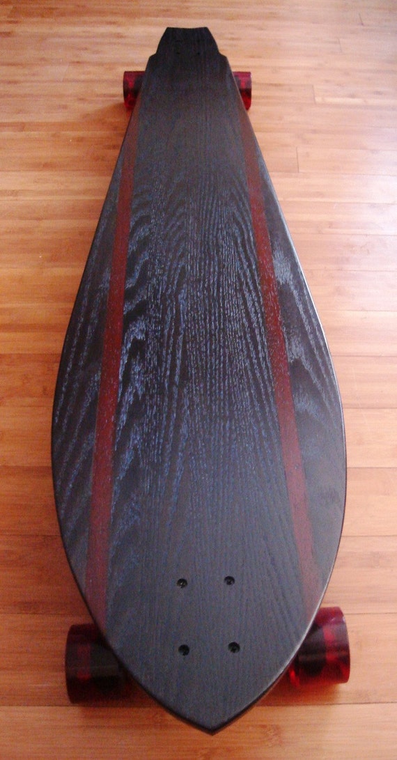 Extreme Longboard 55x12 Oak and Padauk with Ebony by croozerboards