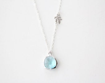 Something New and Blue Necklace - Silver - SALE