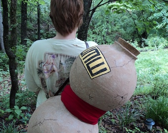 Gaara's Gourd, Cosplay, Naruto, anime, props, cosplay props, gaara, gourd, anime cosplay, hand made, costumes, Role playing,