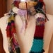 Scrap Yarn Gypsy Bohemian Style Skinny Scarf One of a Kind Sale Priced