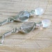Moonstone Earring - Labradorite Earring - Dangle Earring - Silver Wire Wrapped Earring - Gifts under 30