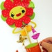 RESERVED Flower clown doll ornament (FlowerNuts number 3)