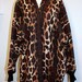 1980s Leopard Blanket Jacket Vintage Retro 80s Handmade Exotic African Animal Print One Size Fits Most