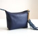 Purple Leather Zip Purse Pouch With Liberty Of London Lining
