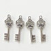 Silver Plated Key Skeleton Charms Large Pendants 30mm x 10mm 10 Keys
