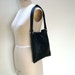 Eco Friendly Handmade Black Leather Tote created from Vintage Leather