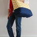 EXTRA Large Beach Bag // Tote in Chevron Yellow