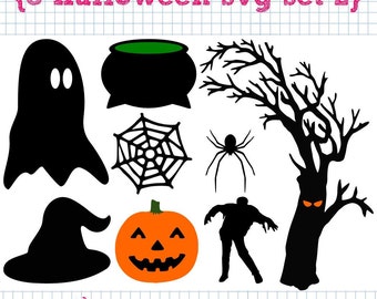 8 Halloween SVG DXF Set 2