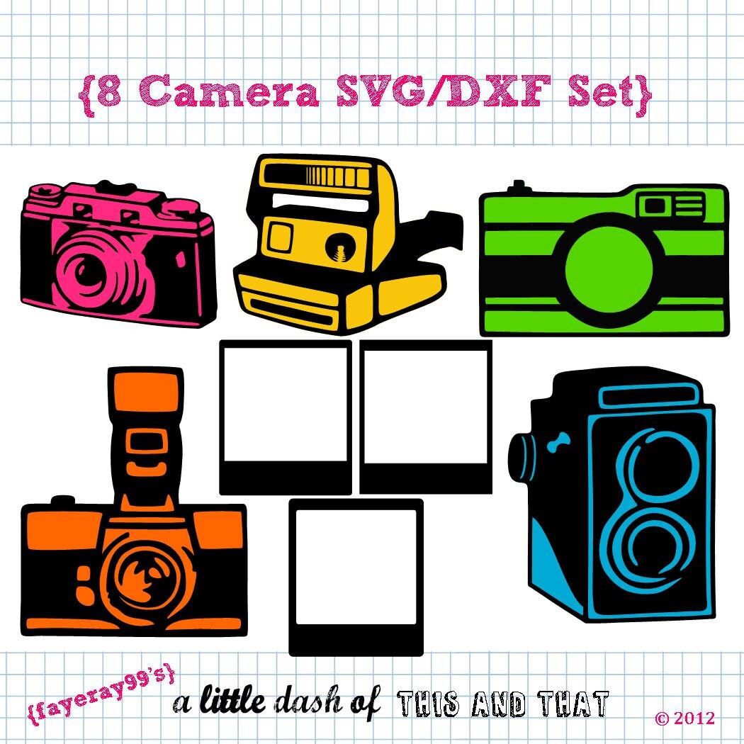 8 Camera SVG DXF cut files