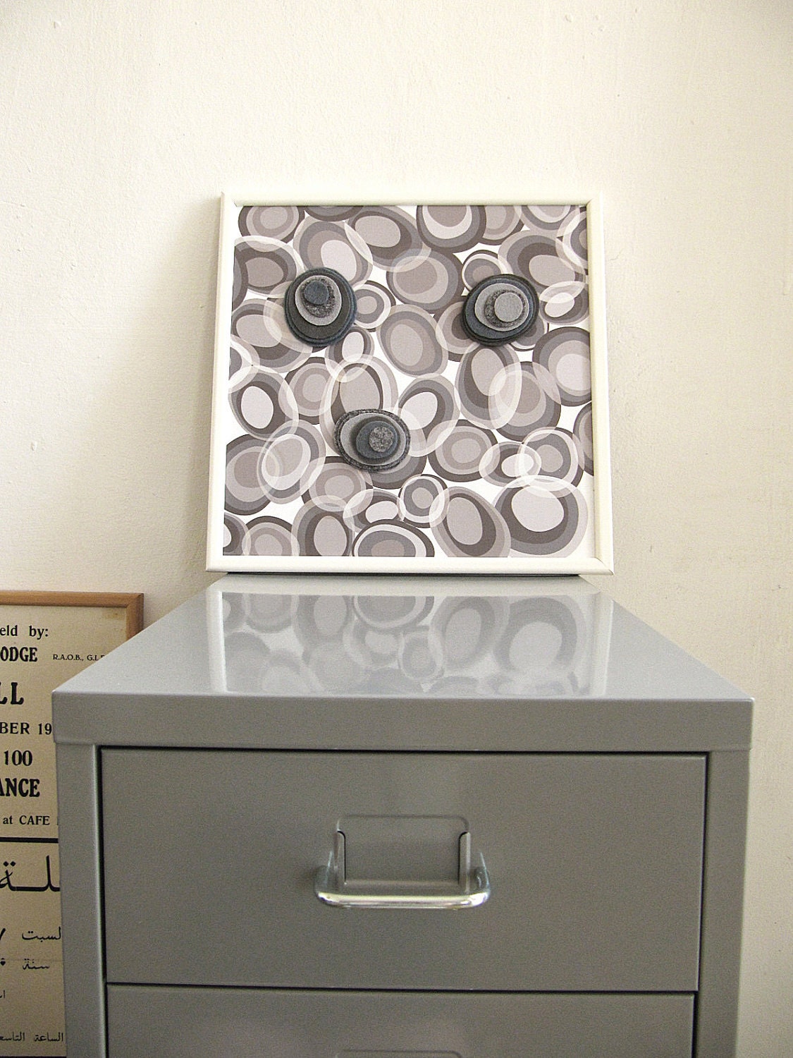 Board with three felt Wooden by TamTamFengShuiArt