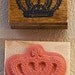 Ornate French Crown with Cross Japanese Wood Stamp