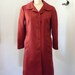 red trench coat - cranberry trenchcoat with peter pan collar - London Fog