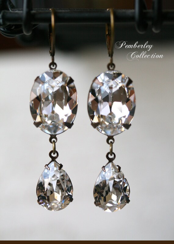 Bridal Swarovski Crystal Earrings Swarovski Crystal Earrings