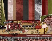 75% Off Sale! Product Retirement - Valentine Digital Scrapbook Kit (Kitschy kind of Love) Vintage Toile Patterned Papers Il_170x135