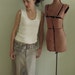 SALE / Upcycled Khaki Corduroy Jeans and Neckties Skirt WITH Necktie Belt / Womens Upcycled Clothing