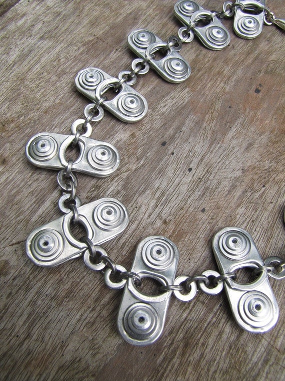 Items similar to Recycled ring pull Necklace on Etsy