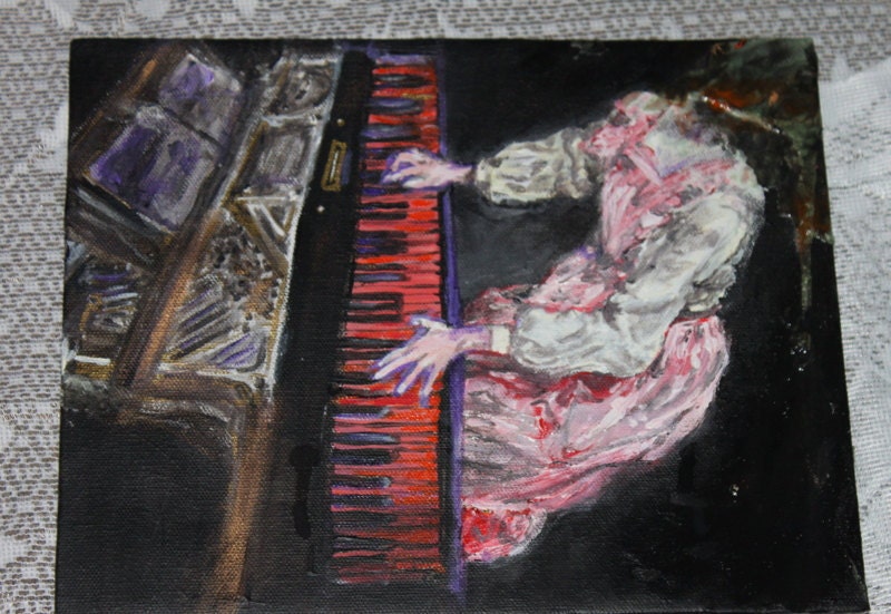 HAUSU Original acrylic & candle wax painting by ByMariel on Etsy