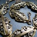 PALLENDROME -upcycled vintage clasp statement necklace, tribal collar, brass, 70s