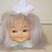 On Hold .....vintage 1960s Doll Head Tissue Box Cover Dispenser