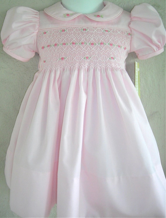 READY TO SHIP 18 months Girls Pink Hand Smocked by GumdropGrove
