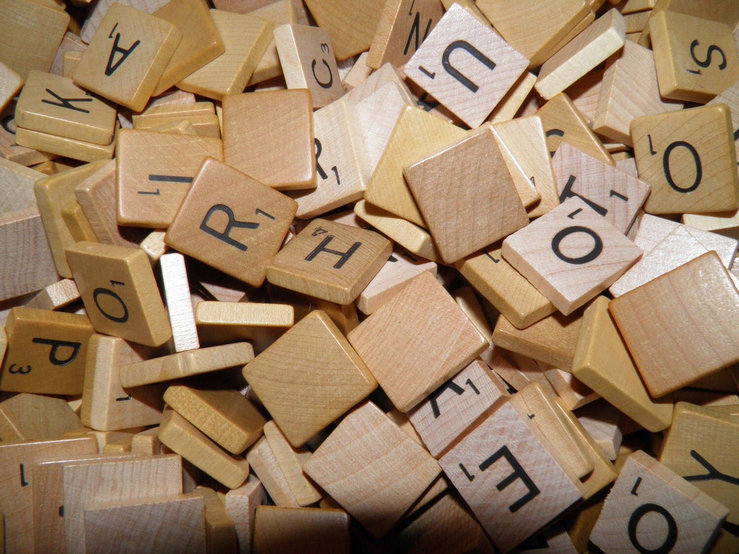 Vintage Scrabble Tiles 100 Authentic Random Assortment Bulk