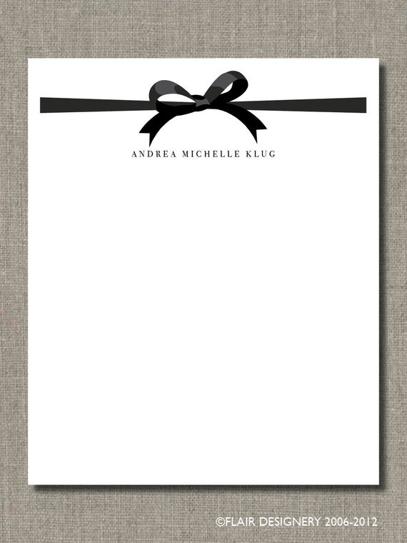 Everyday Oversized Note or Desk Pad - Tie One On Ribbon by Flair Designery Il_570xn