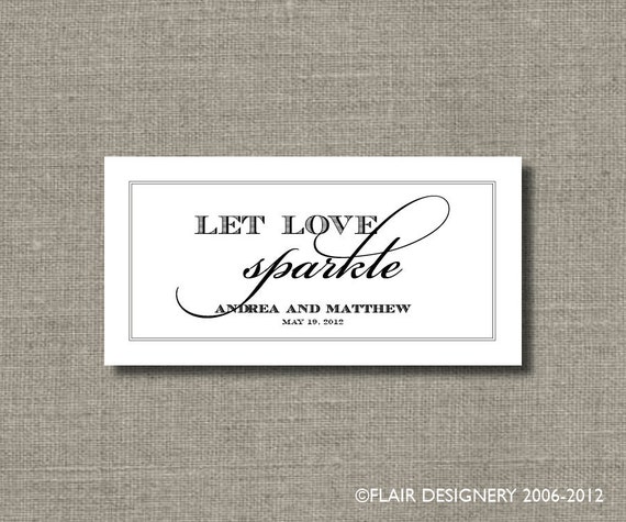 Let Love Sparkle SPARKLER TAGS - Set of 50 - by Flair Designery Il_570xn